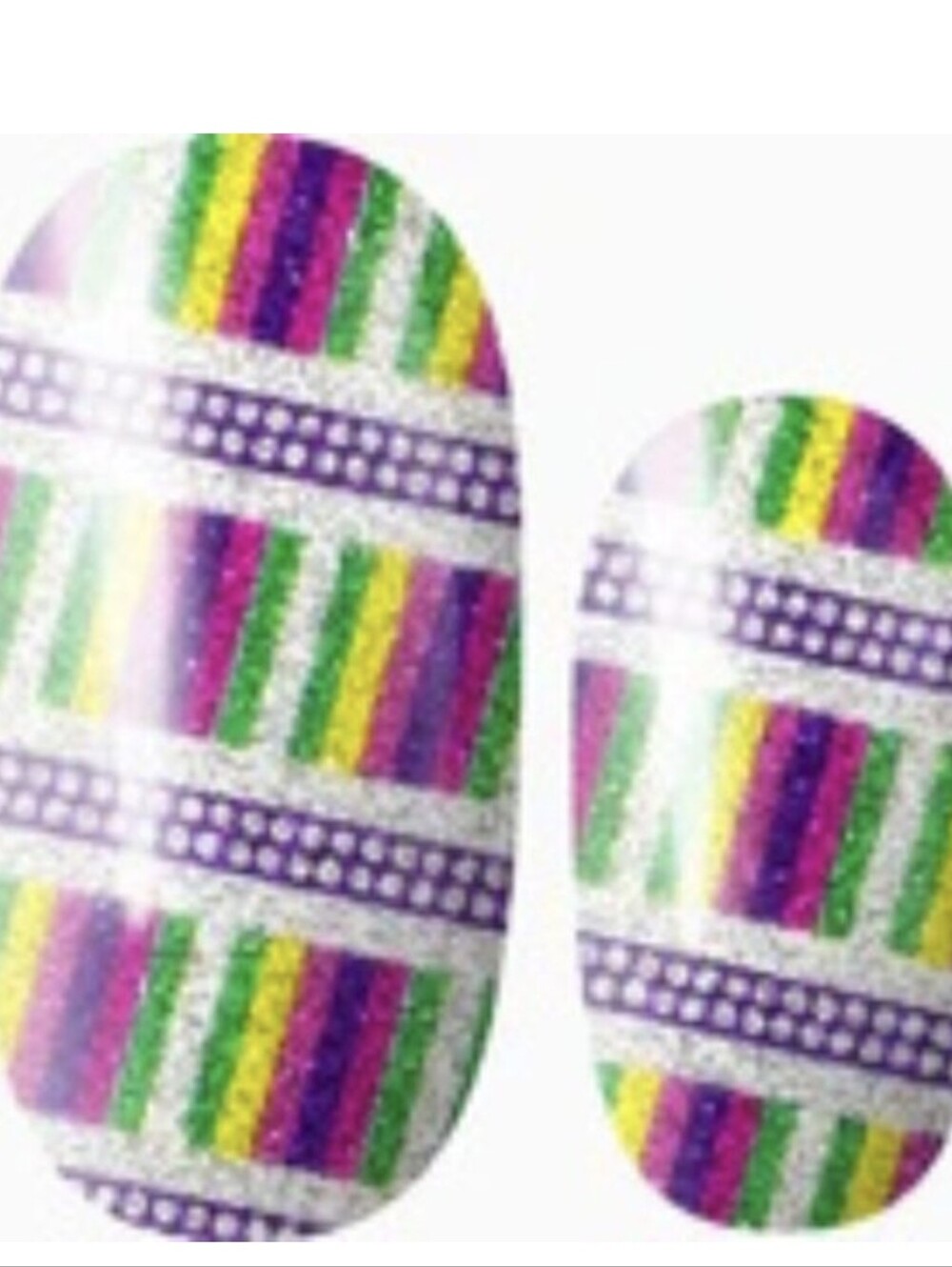 3 For 15 - LILY & FOX - EASTER EXACTLY GLITTER Nail Stickers Wraps Strips